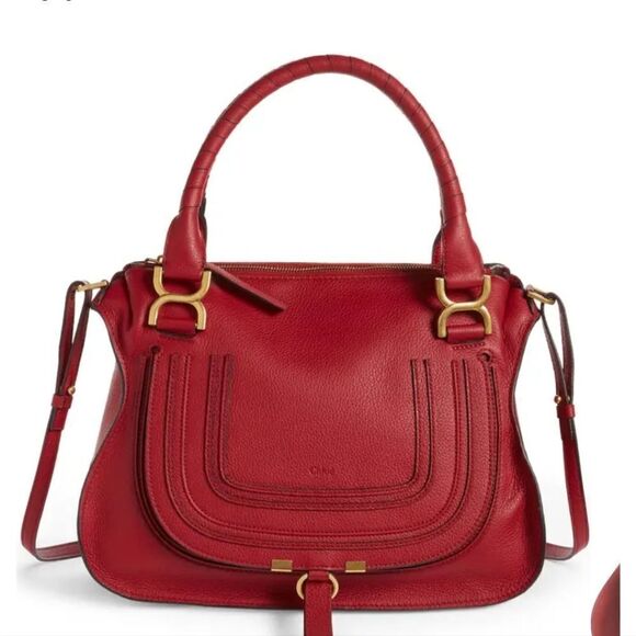 CHLOE MARCIE RED SATCHEL - Picture 3 of 16
